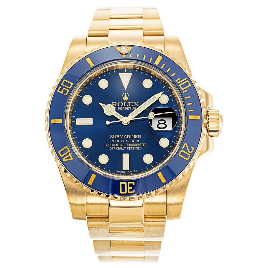 blue and gold submariner
